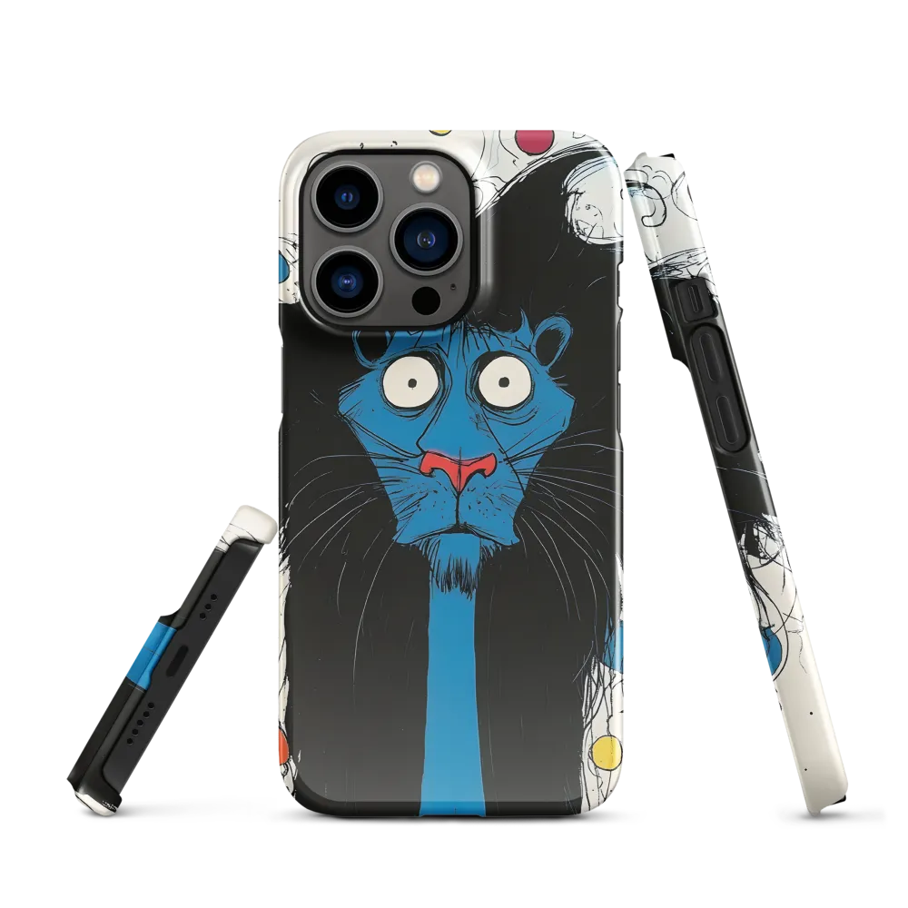 Whimsical Blue Lion