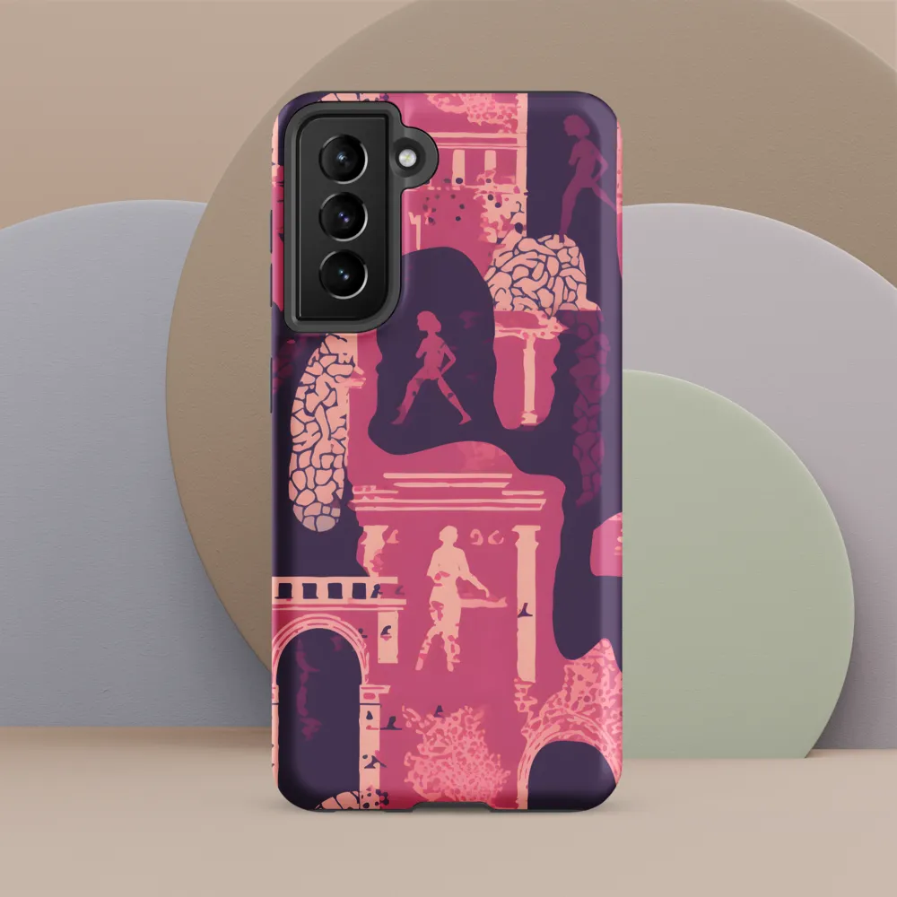 Whimsical Interplay of Figures and Architecture