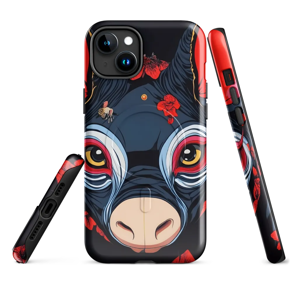 Mystical Bull with Floral Motifs