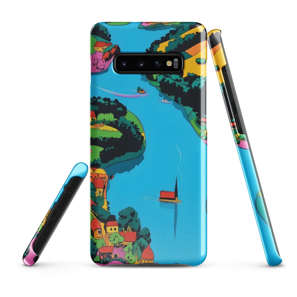 Whimsical River Landscape | Phone Case |  S10 Plus | Snap Case | Glossy