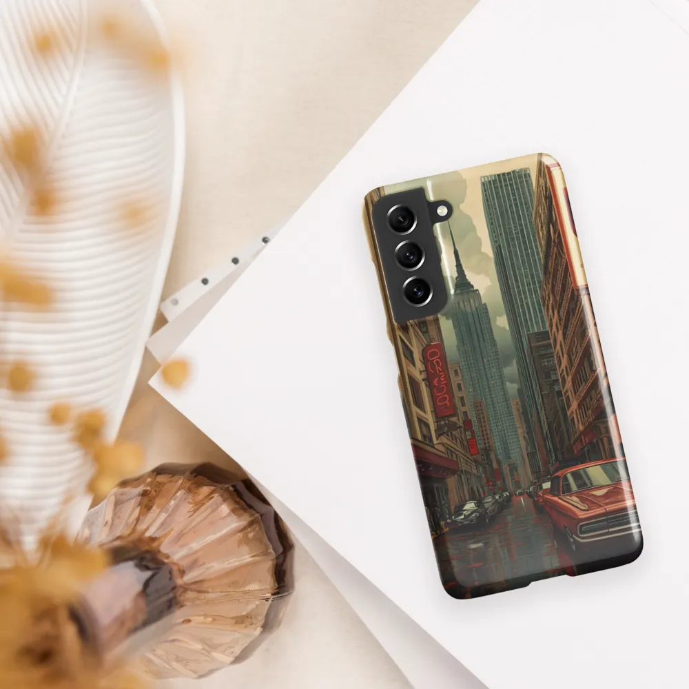 Nostalgic Cityscape: Reflections of a Forgotten Era | Phone Case |  S21 FE | Snap Case | Glossy