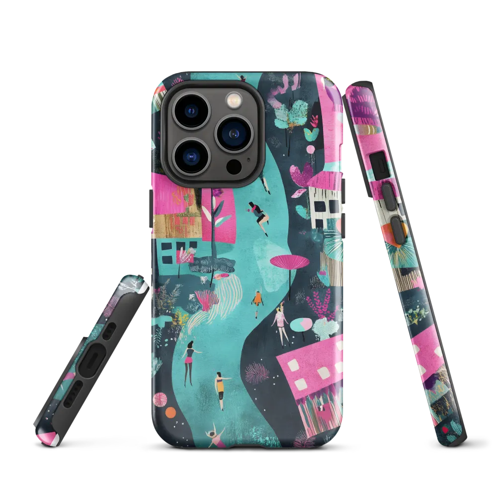 Whimsical Journey Through a Vibrant Landscape | Phone Case |  13 Pro | Tough Case | Glossy
