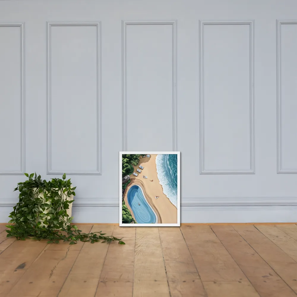 Serenity by the Shore | Poster with White Frame | 16″×20″
