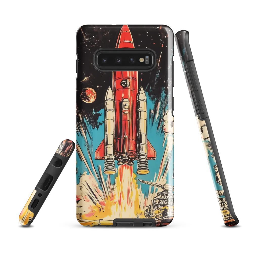 Ignition: A Retro Journey into Space | Phone Case |  S10 Plus | Tough Case | Glossy