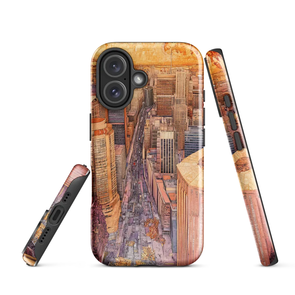 Mosaic Cityscape at Dusk
