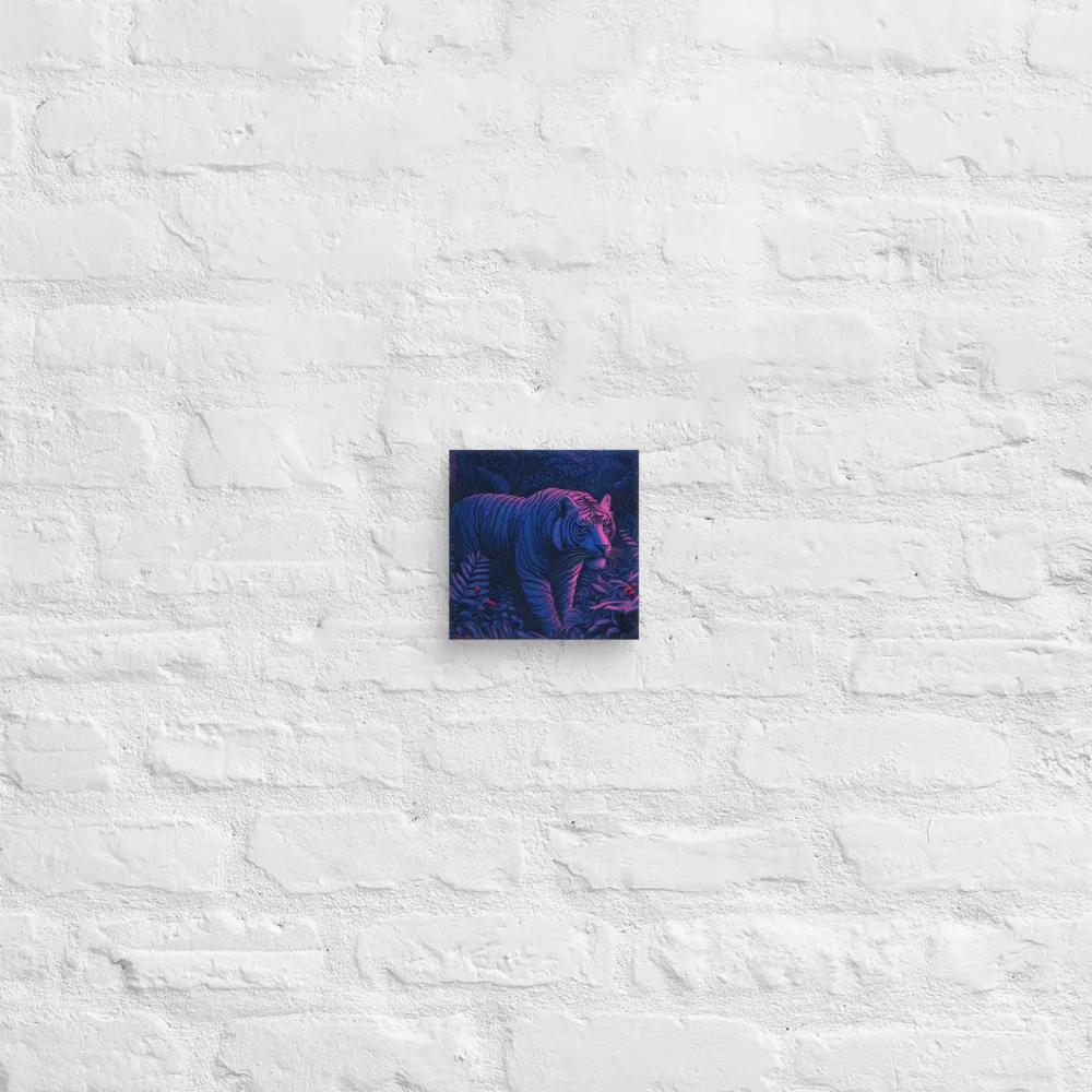 Mystic Prowler: The White Tiger in the Jungle | Canvas | 6″×6″