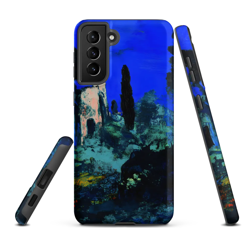Moonlit Ruins with Cypress