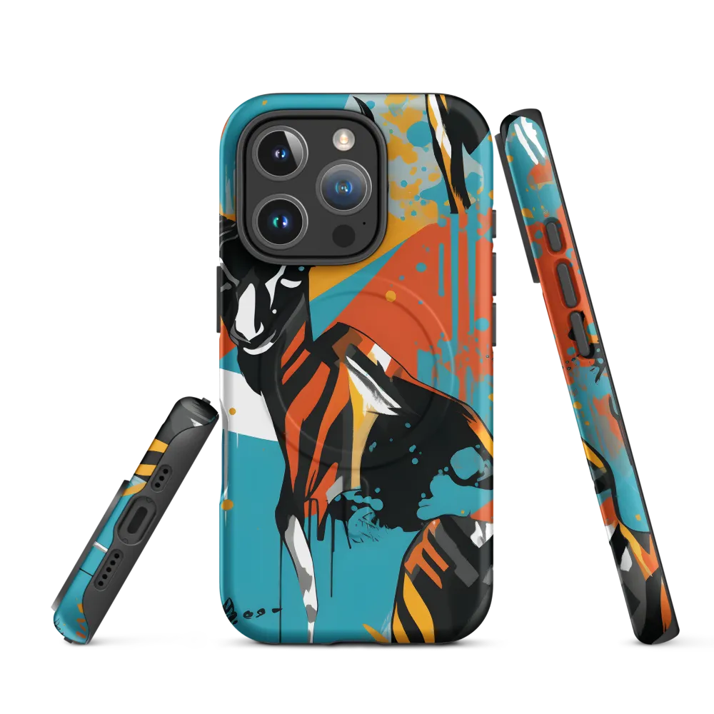 Dynamic Antelope in Vivid Abstract