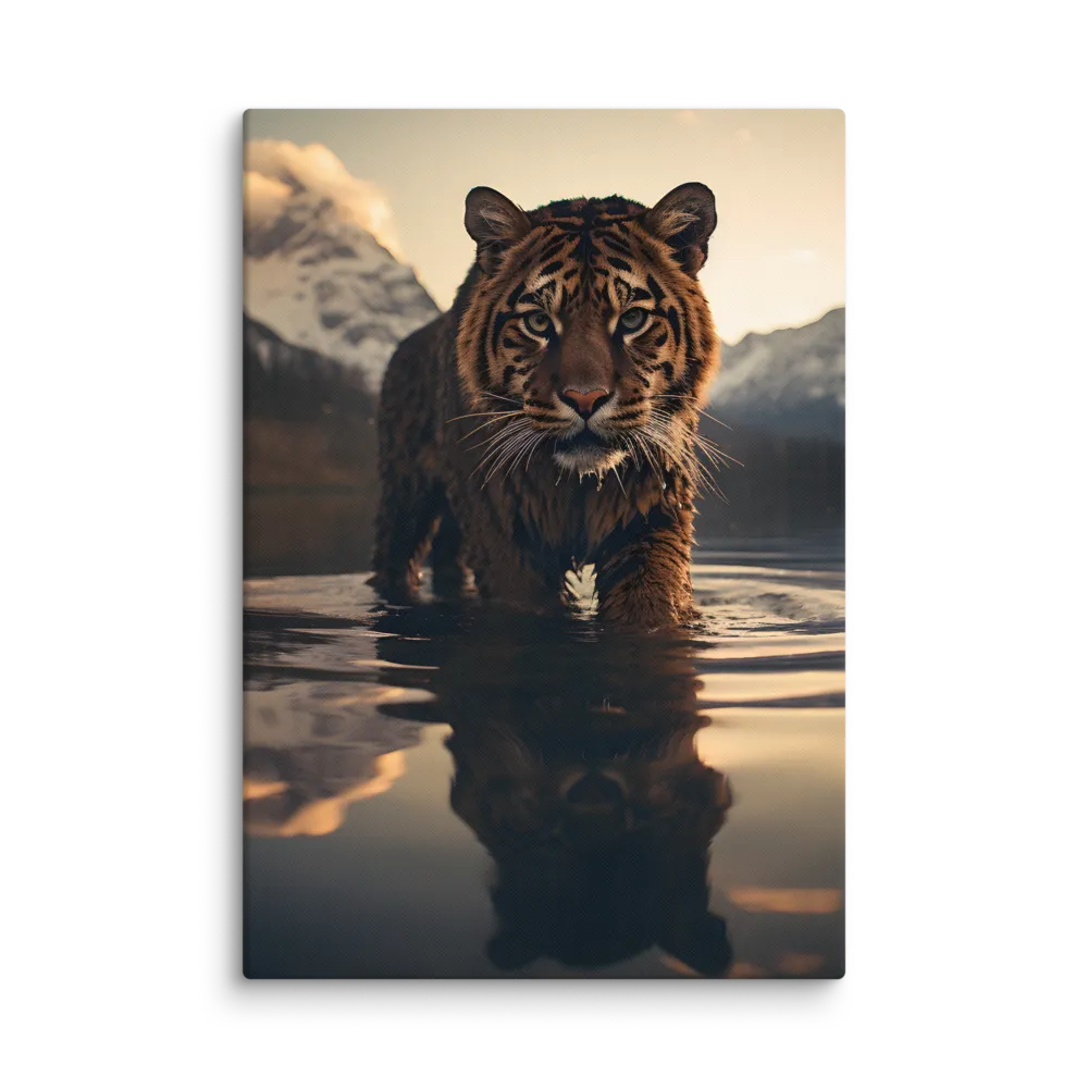 Majestic Reflection: The Tiger's Domain | Art Print