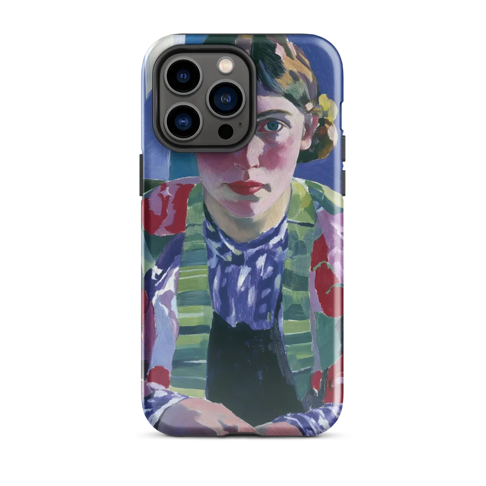Vibrant Gaze: A Modernist Portrait