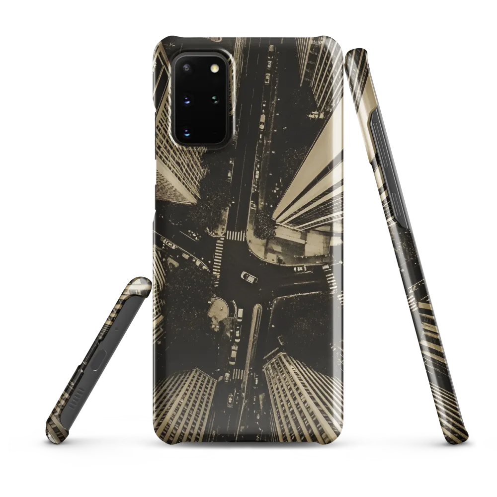 Urban Symphony: Aerial Perspective of City Life | Phone Case |  S20 Plus | Snap Case | Glossy