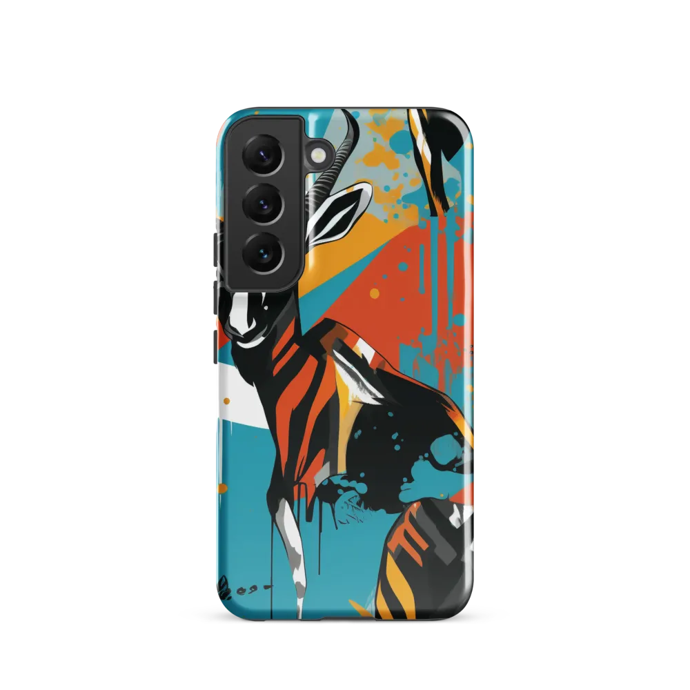 Dynamic Antelope in Vivid Abstract