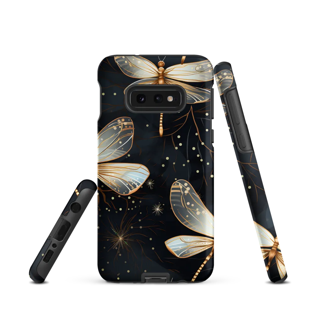 Ethereal Dance: Dragonflies in a Midnight Garden