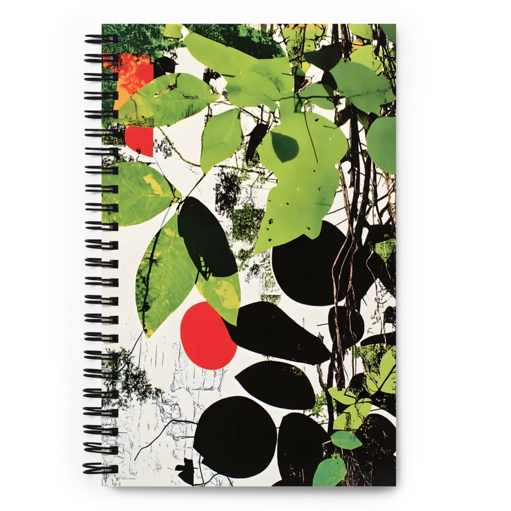 Nature's Geometry: A Contemporary Collage | Spiral Notebook