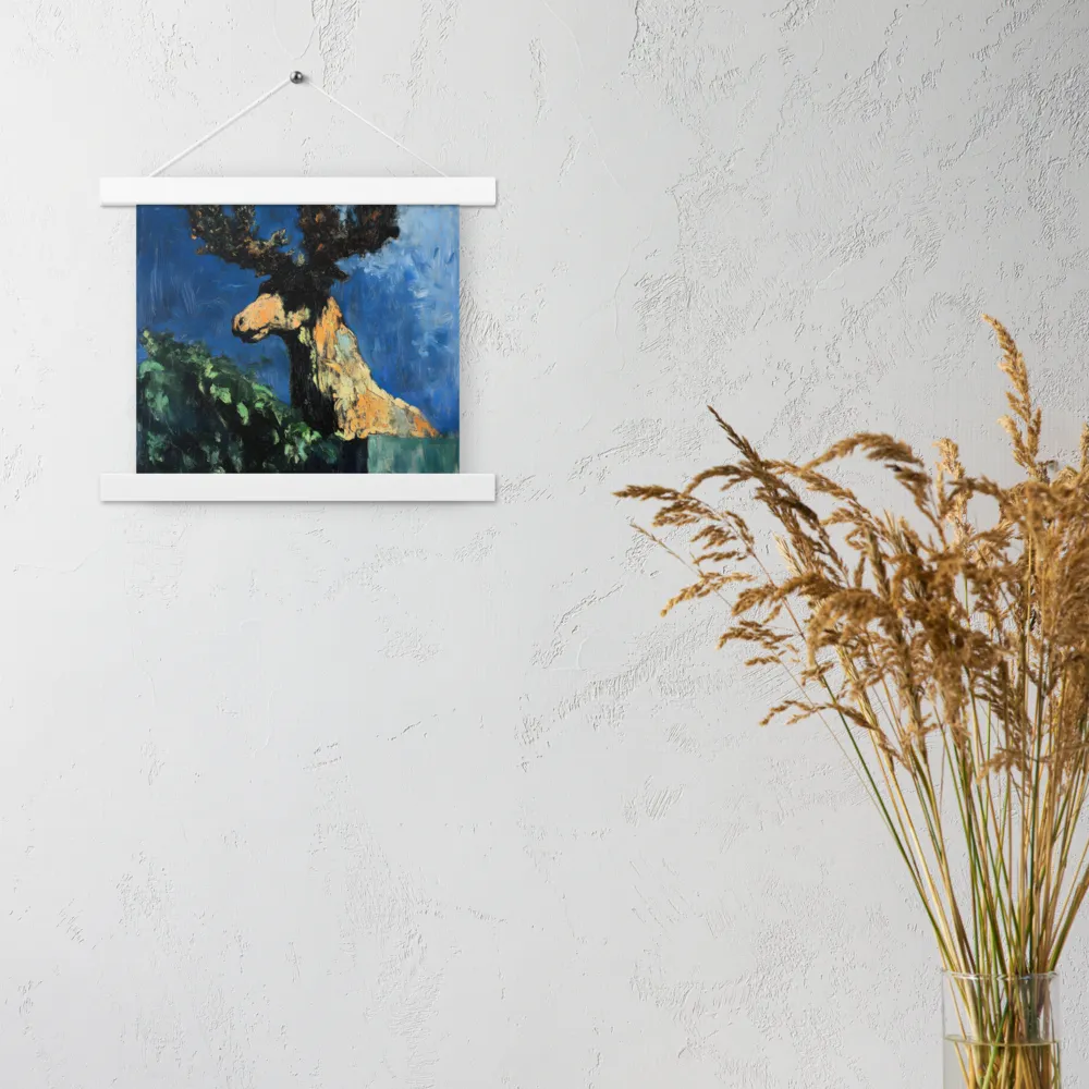 The Majestic Deer in Nature | Poster With White Wood Hanger | 10″×10″