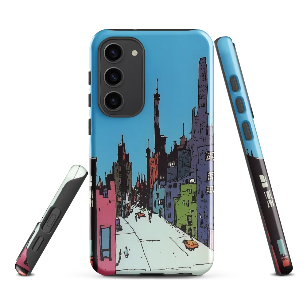 Vibrant Cityscape under the Moon