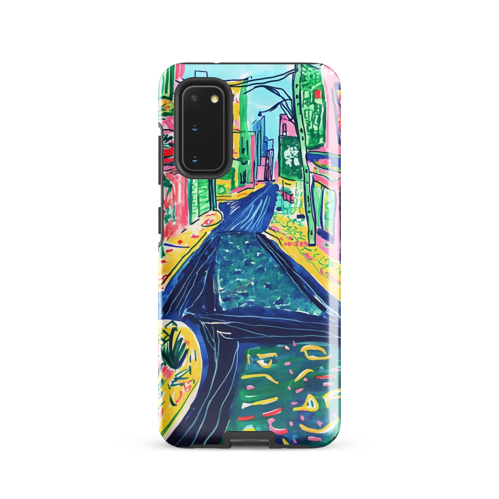 Dreamy Street in Vibrant Hues