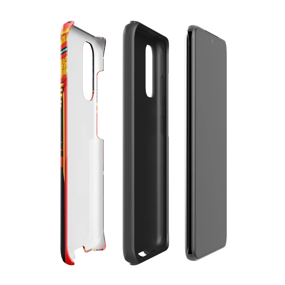 Neon Dreams: A Cyberpunk Cityscape | Phone Case |  S20 | Tough Case | Glossy