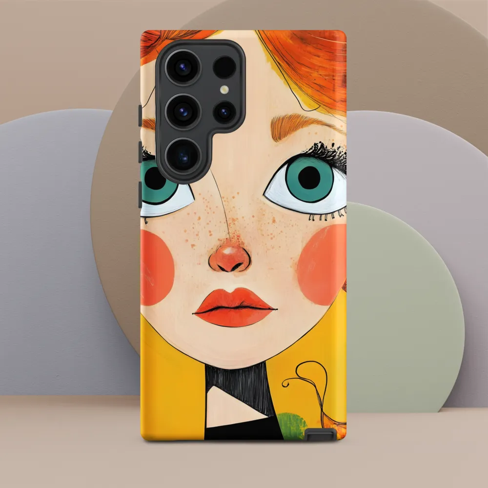 Whimsical Portrait of a Girl | Phone Case |  S23 Ultra | Tough Case | Matte