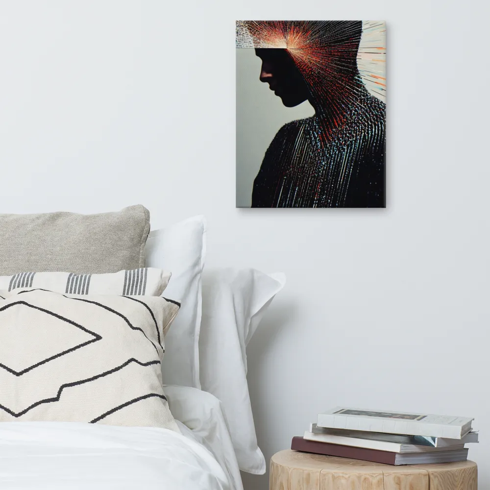 Radiant Reflection: An Abstract Journey of Thought | Canvas | 16″×20″