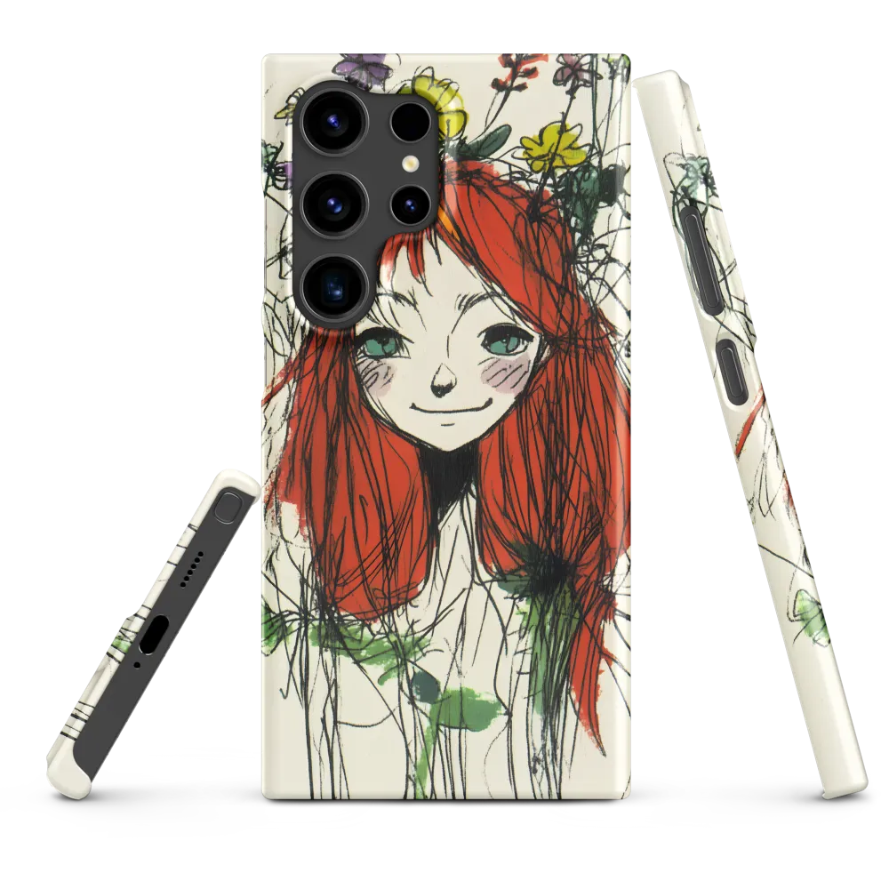 Whimsical Floral Portrait | Phone Case |  S24 Ultra | Snap Case | Matte