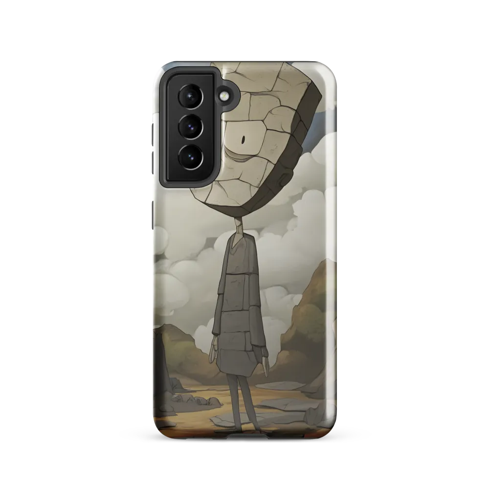 Whimsical Stone Figure in a Rocky Landscape | Phone Case |  S21 | Tough Case | Glossy