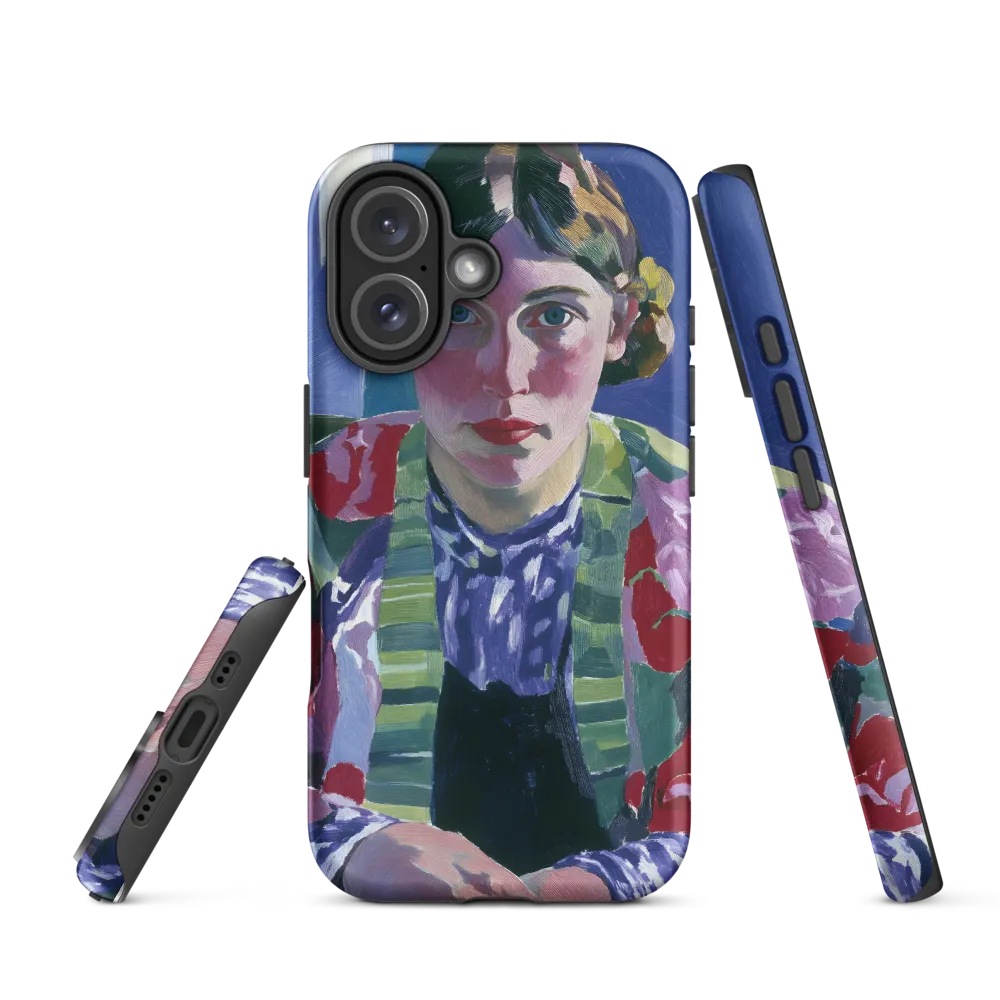 Vibrant Gaze: A Modernist Portrait | Phone Case