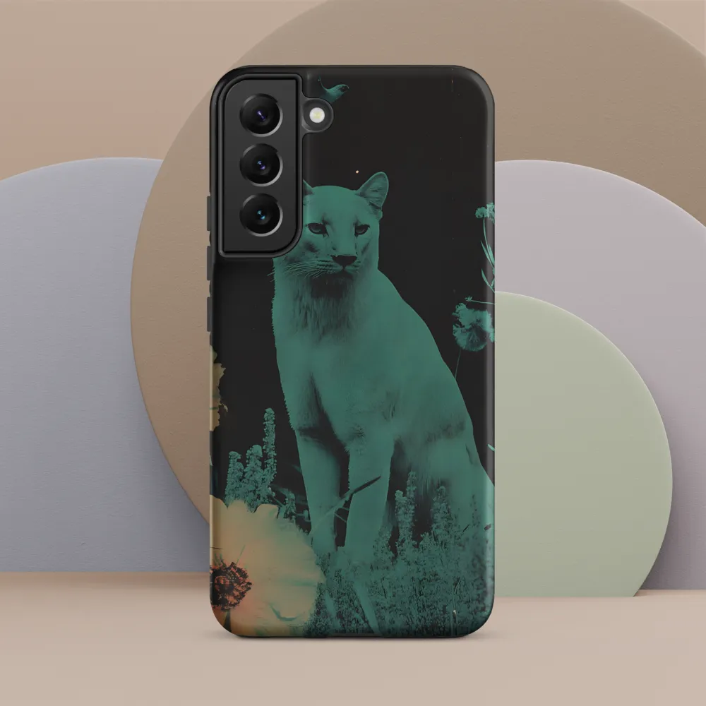 Cyan Reverie: A Surreal Encounter | Phone Case |  S22 Plus | Tough Case | Matte