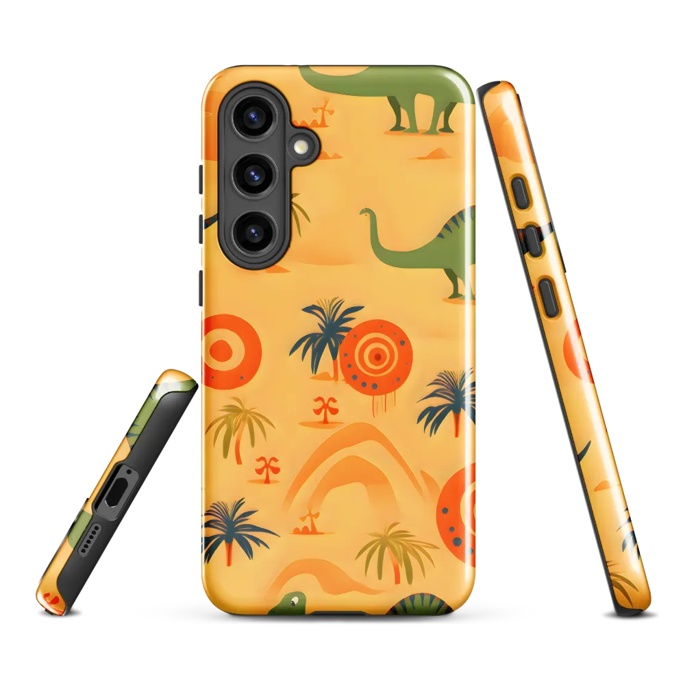 Dinosauria Delight: A Colorful Prehistoric Adventure | Phone Case