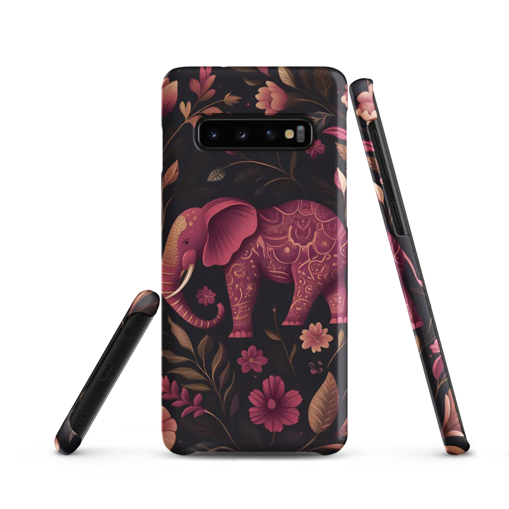 Paisley Elephant in Pink and Gold