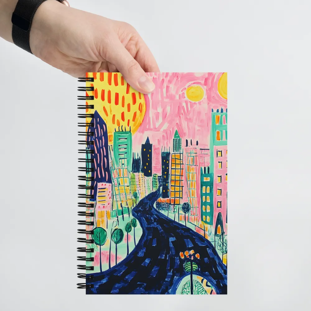 Whimsical Cityscape | Spiral Notebook