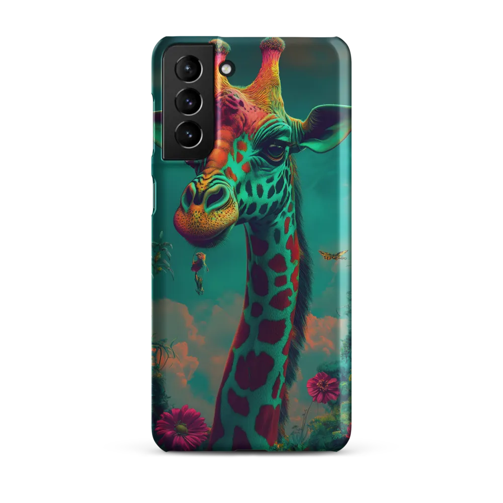 Whimsical Giraffe Among Blossoms