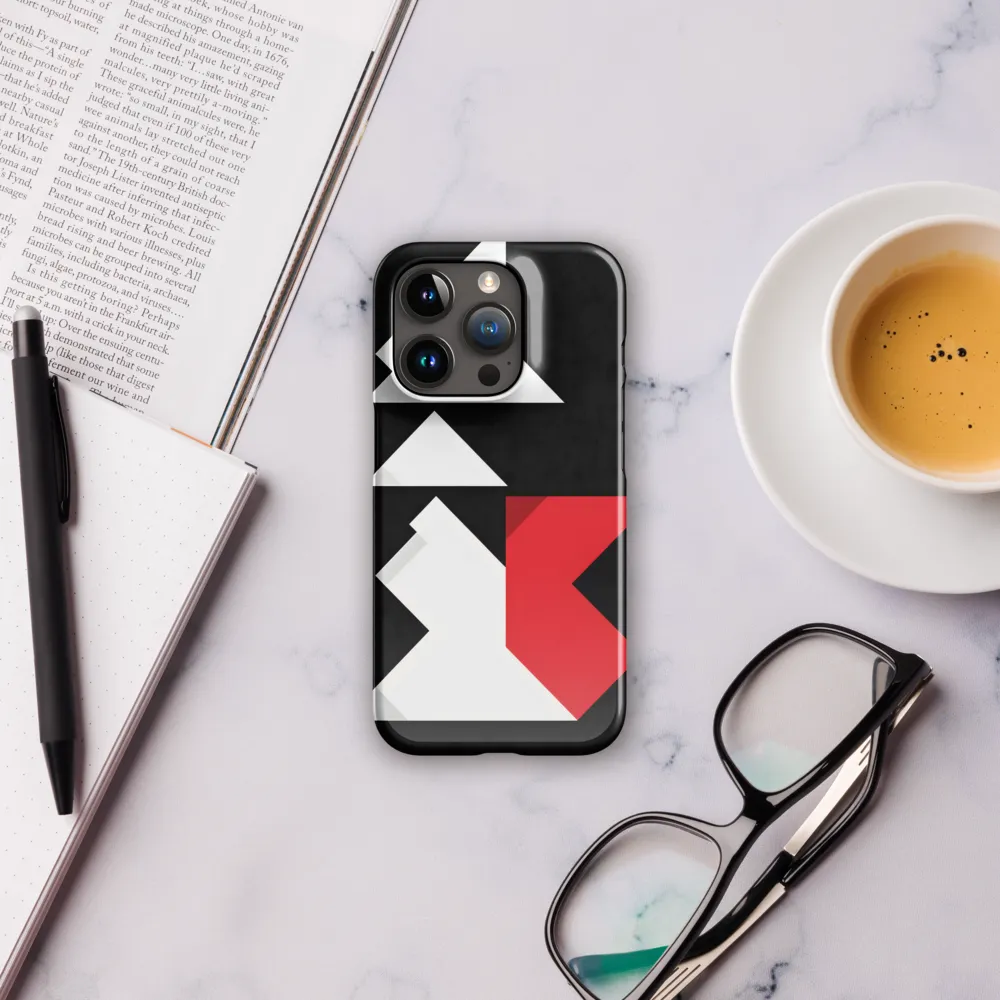 Geometric Symphony in Contrast | Phone Case |  15 Pro | Snap Case | Glossy