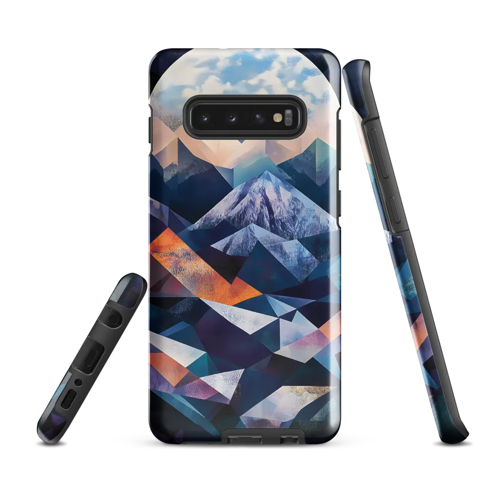 Luminous Peaks: A Geometric Reverie | Phone Case |  S10 Plus | Tough Case | Glossy