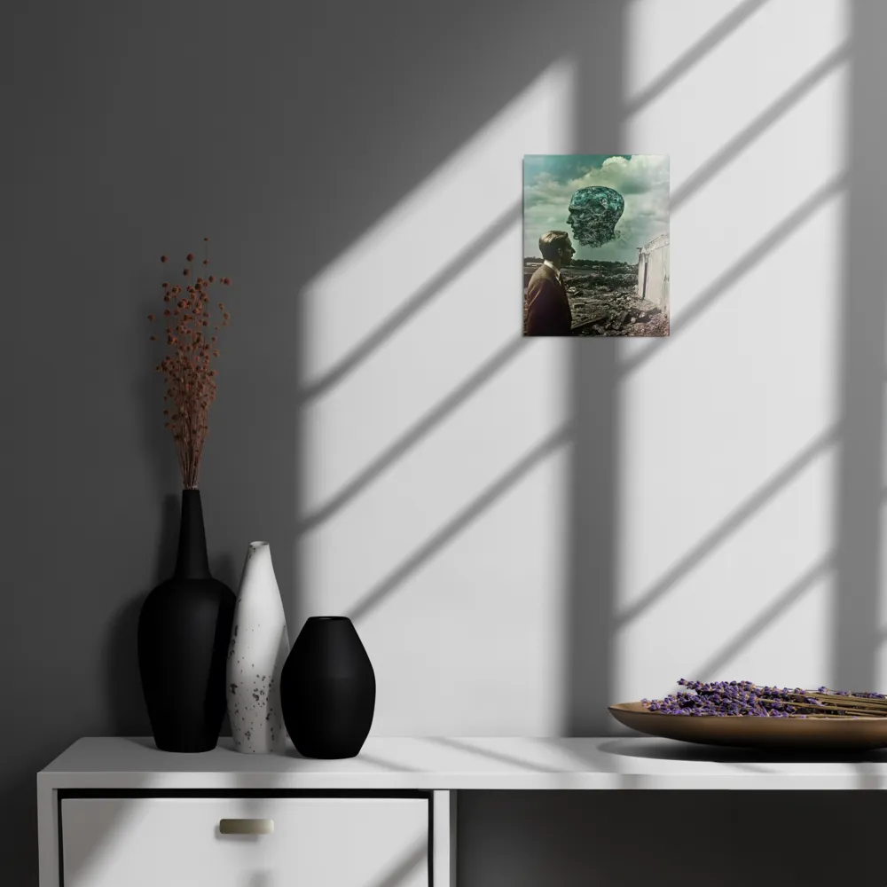 Ethereal Reflections: Identity in a Fragmented World | Metal Print | 8″×10″