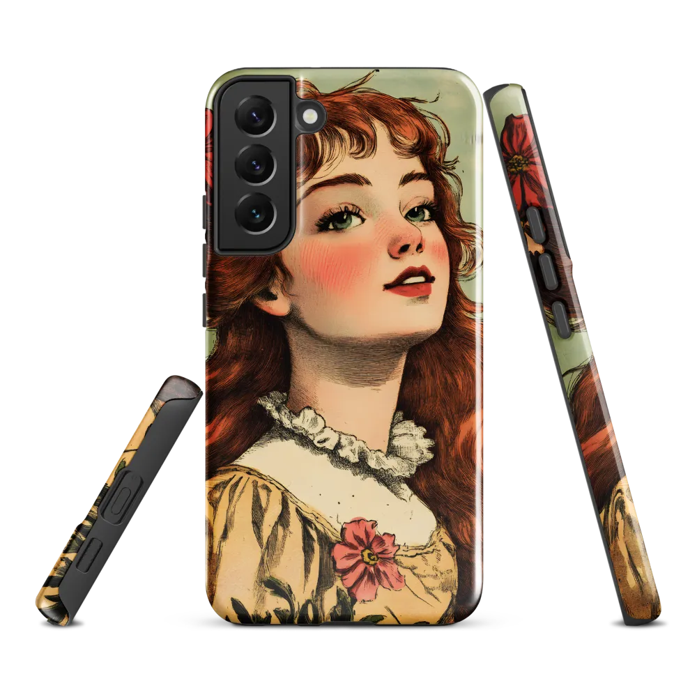 Whimsical Portrait of a Flower-Adorned Girl