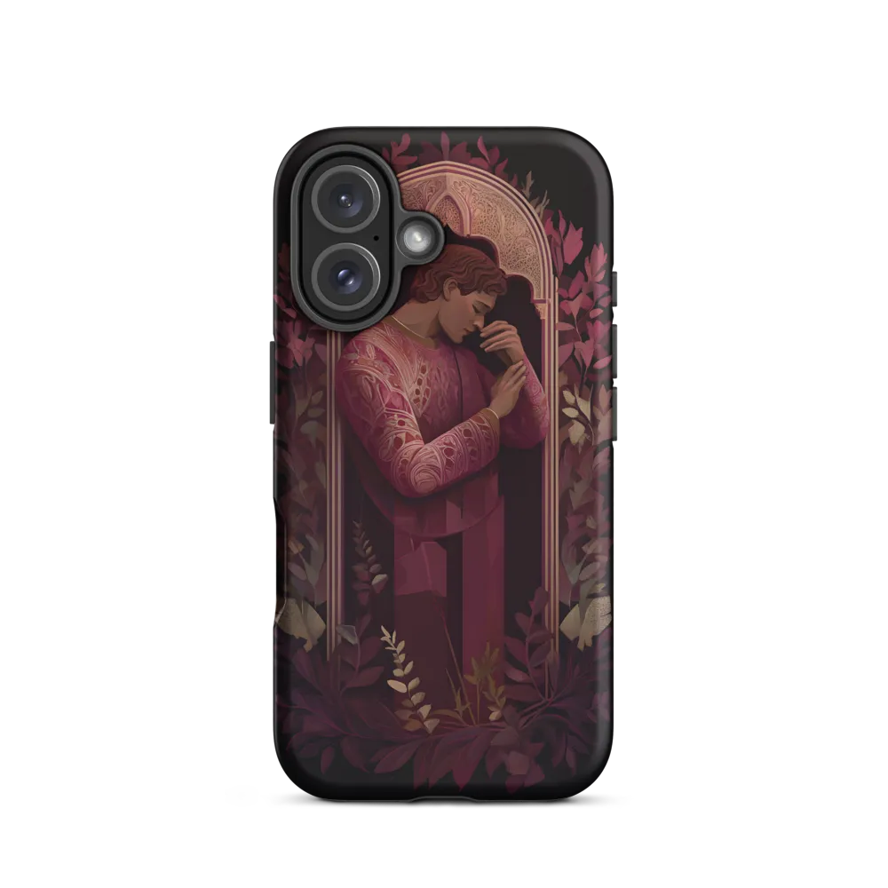 In Contemplation: A Portrait in Purple | Phone Case