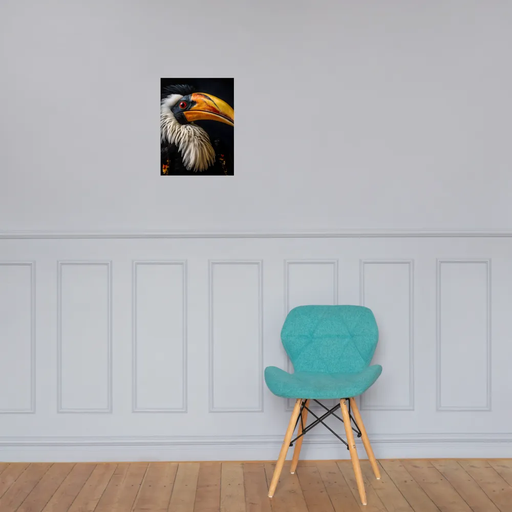 Majestic Hornbill Portrait | Poster | 12″×16″