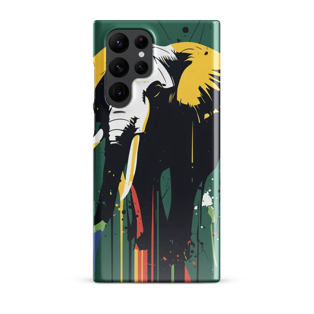 Dripping Elephant — Graphic Stencil on Green