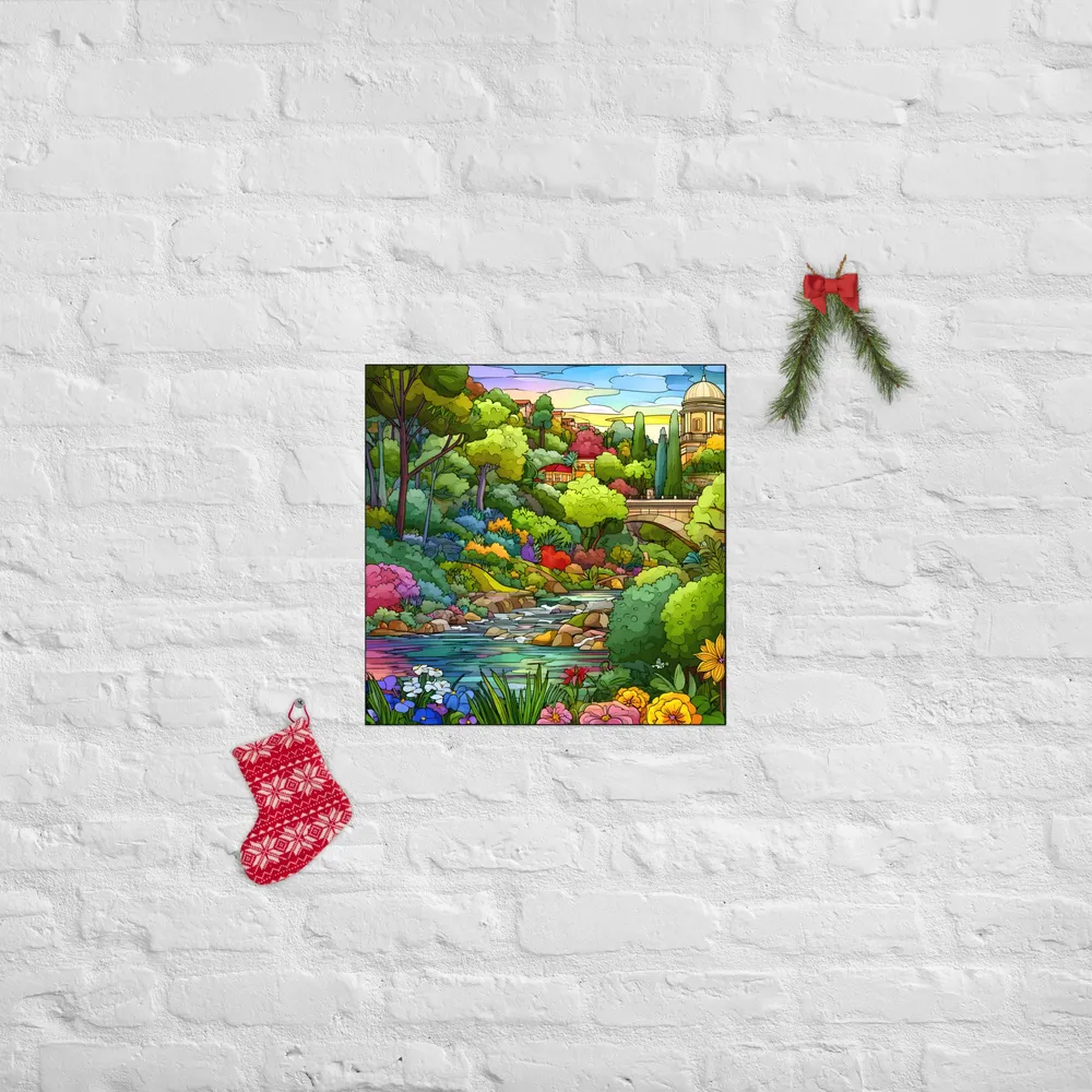 Riverside Garden 
 Poster | 18″x 18″