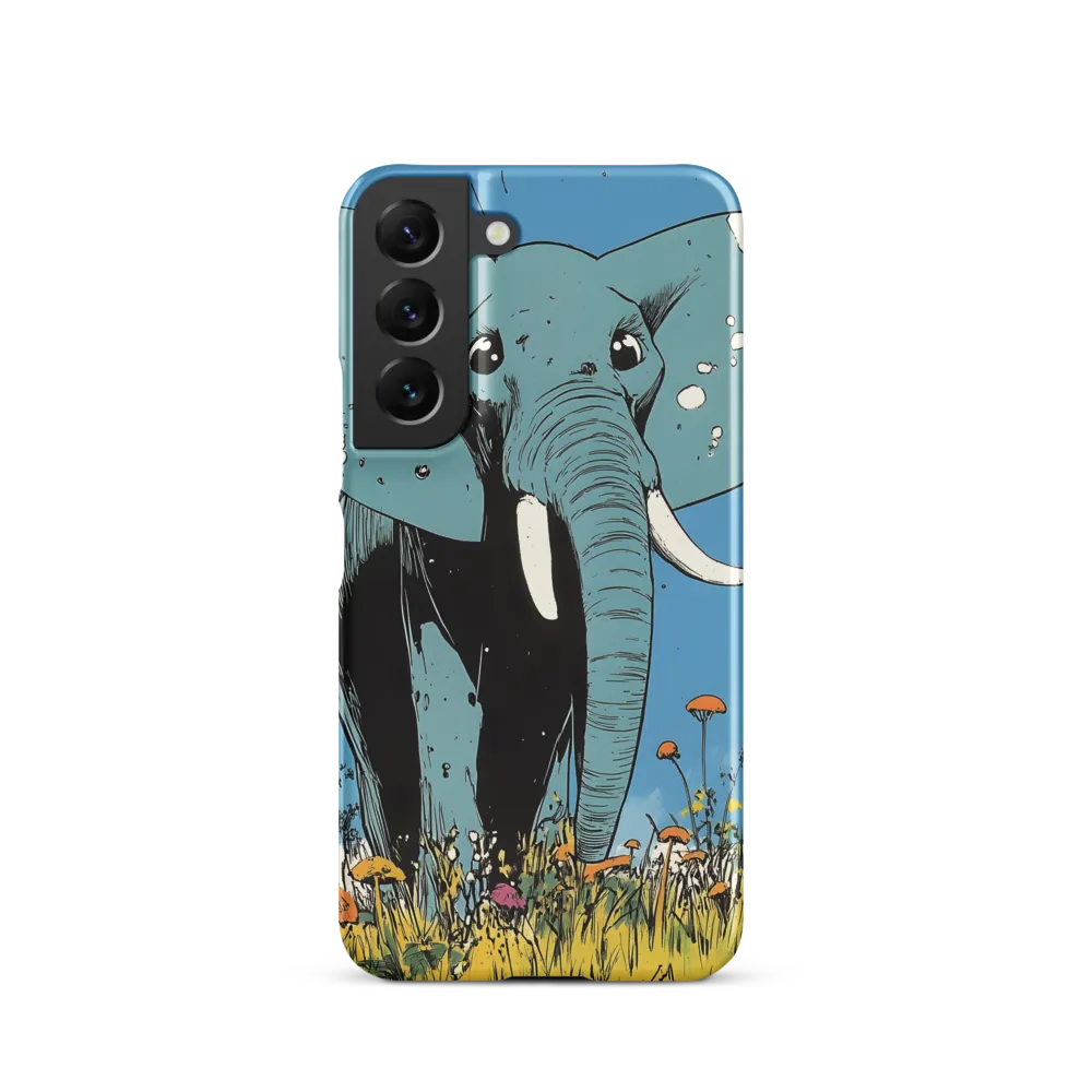 Whimsical Blue Elephant in Bloom