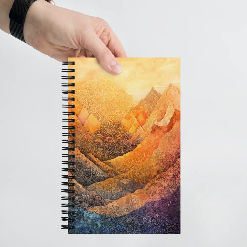 Serene Peaks of Color | Spiral Notebook