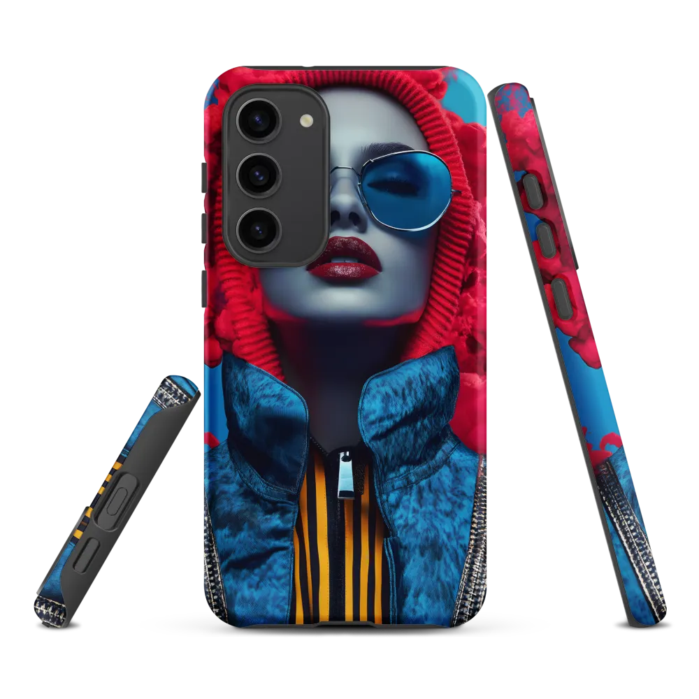 Bold Elegance in Digital Fashion | Phone Case |  S23 Plus | Tough Case | Matte