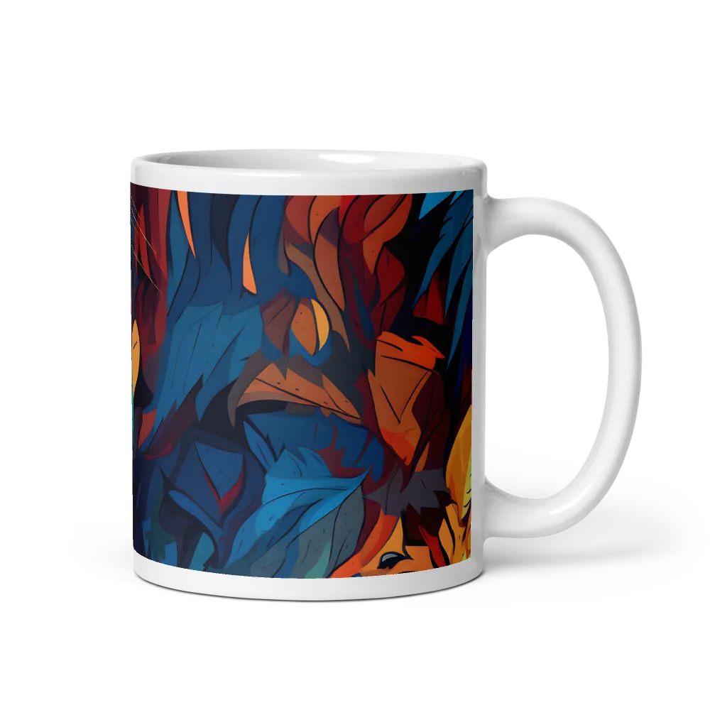 Harmony of Strength: The Lion and Nature | Mug with White inside | 11 oz