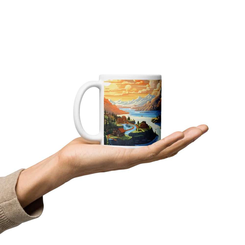 Tranquil Sunset Over Serene Landscape | Mugs | Multiple Sizes & Colors