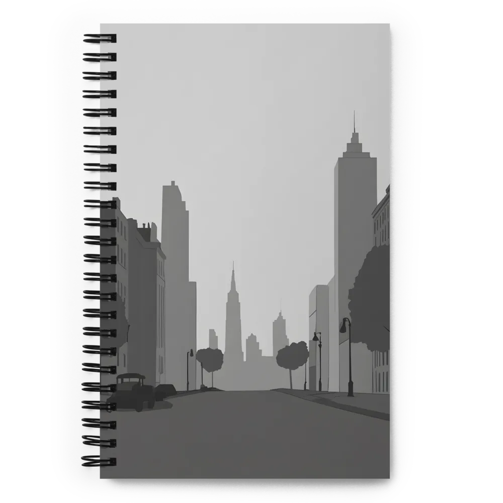 Nostalgic Cityscape | Spiral Notebook