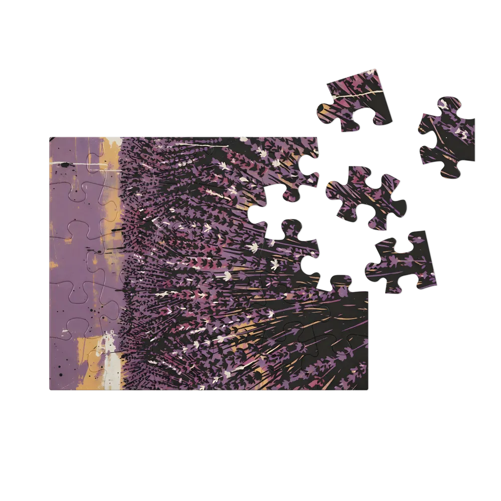 Lavender Field 
 Jigsaw Puzzle in Tin Box