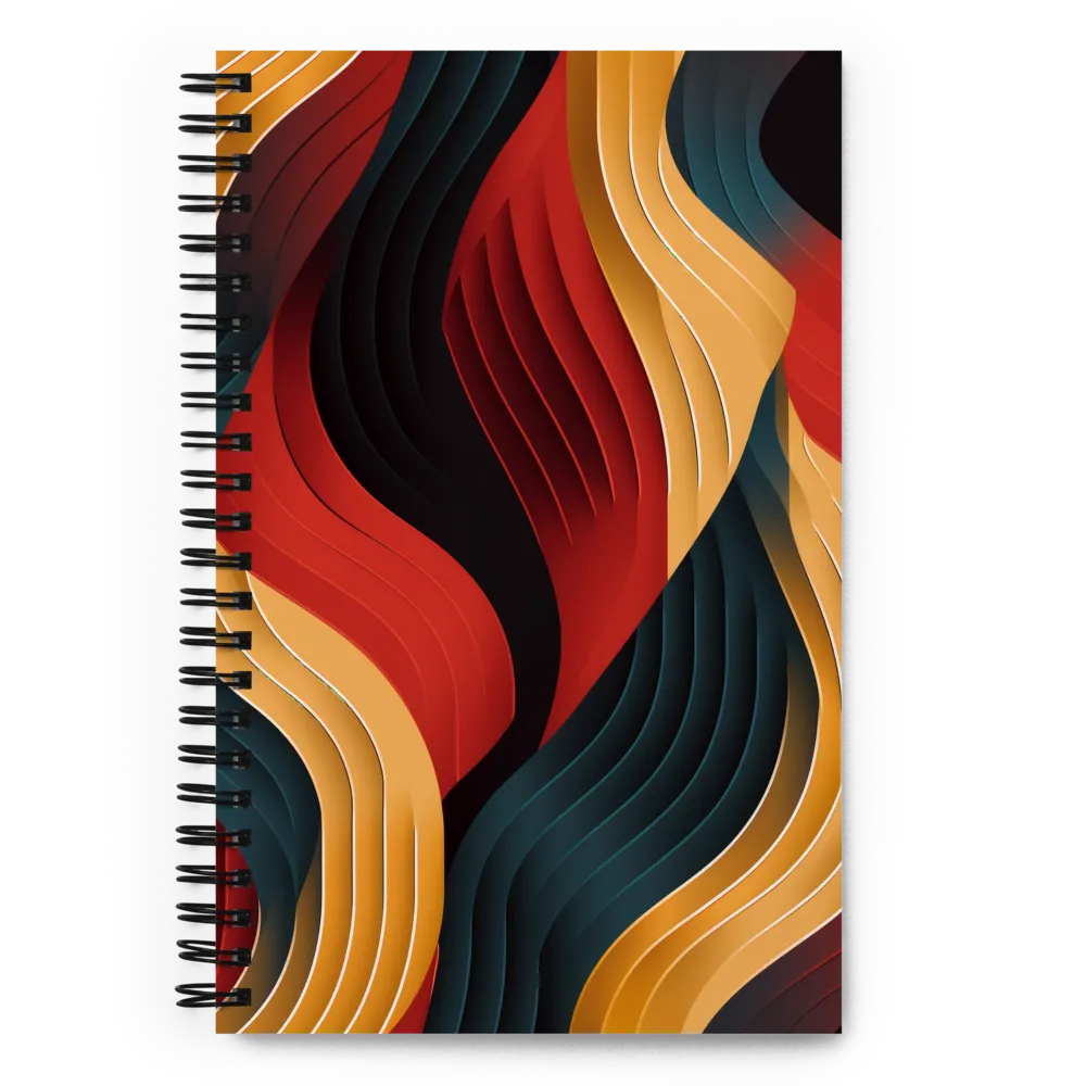 Dynamic Waves of Color | Spiral Notebook