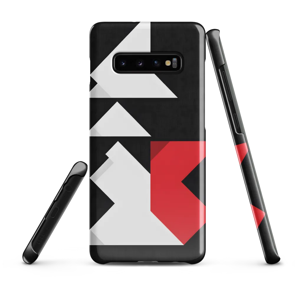 Geometric Symphony in Contrast | Phone Case |  S10 Plus | Snap Case | Glossy