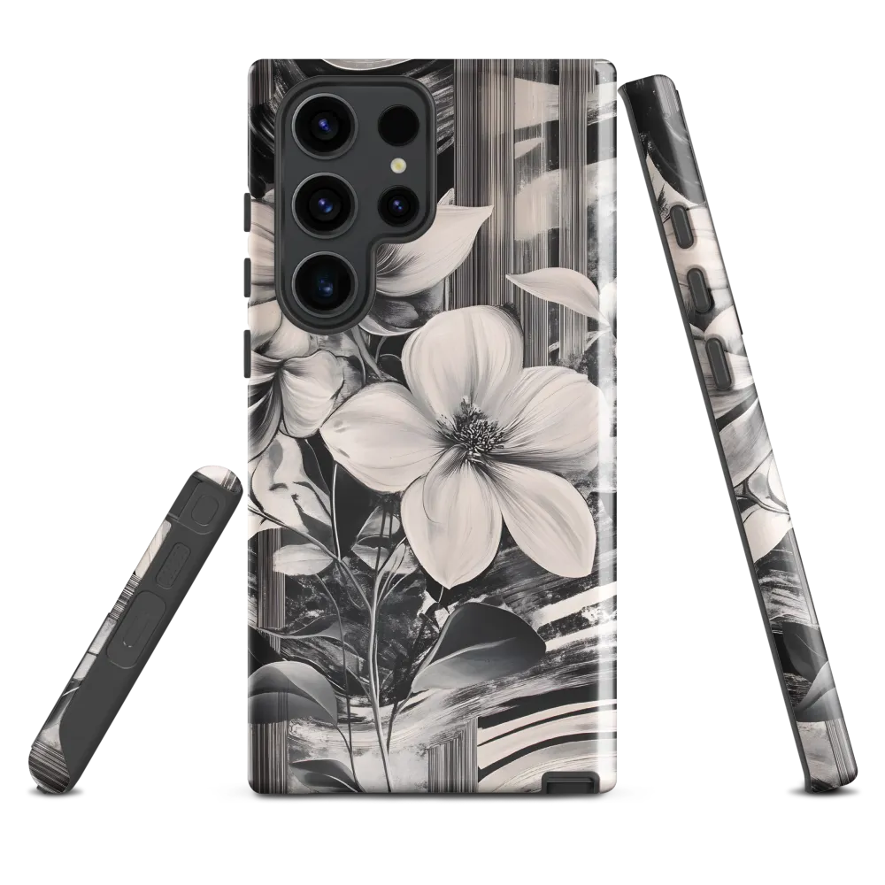 Ethereal Bloom: A Dance of Monochromes